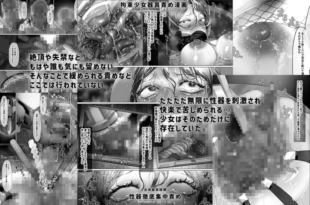 拘束少女器具責め漫画 女体器具蹂躙〜完全拘束少女/クリ肥大化実験/無限ディルド機械姦/性器徹底集中責めなど〜 サンプル画像7 【灯工房】