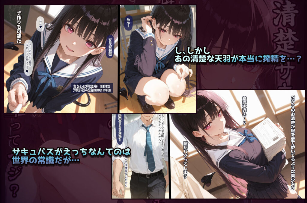 清楚サキュバス 世界が魔界と繋がって早10年 オレが教え子の搾精指導担当ってマジ？ サンプル画像3 【EchicalH】